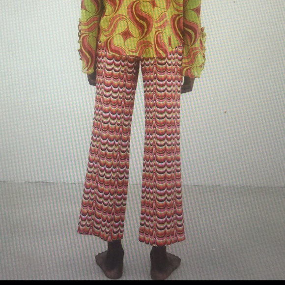 Zara Blogger's Fav Sz/Small Cropped Printed Linen Pants - Picture 10 of 11